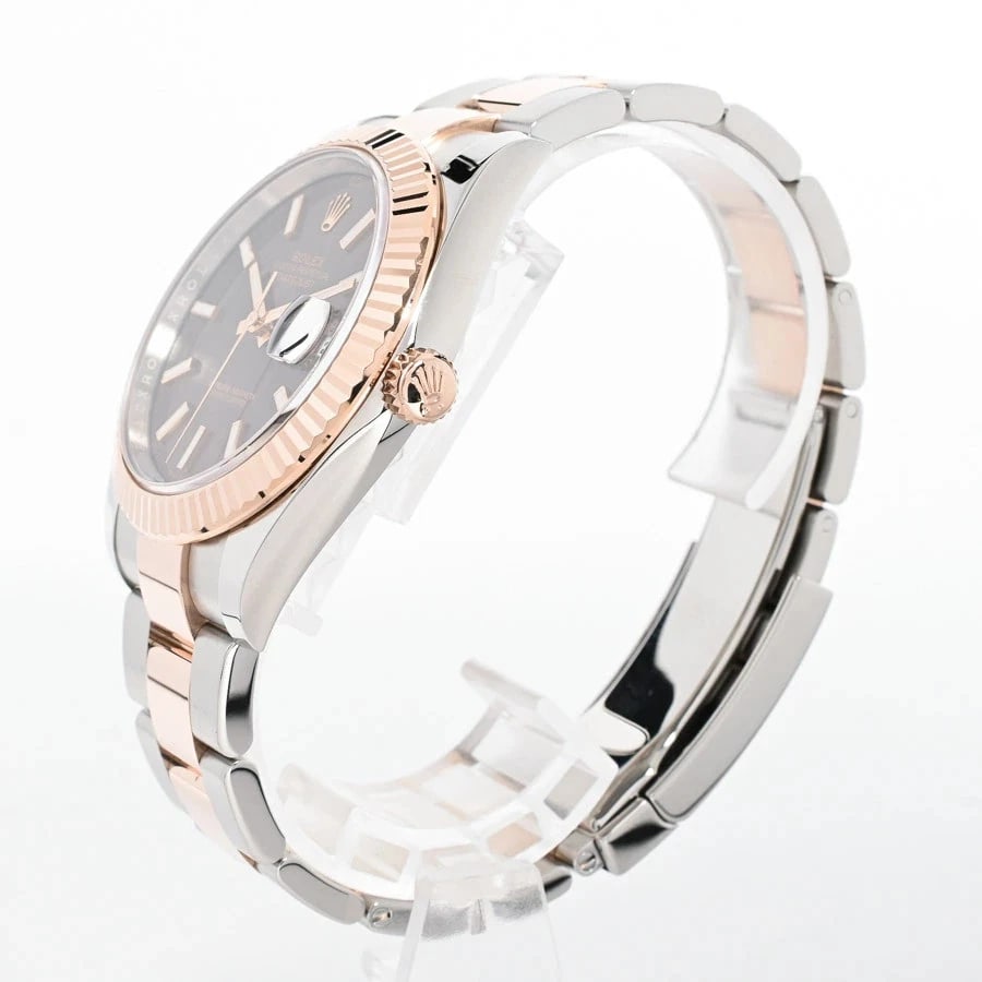 ROLEX DATEJUST BROWN WATCH - 2