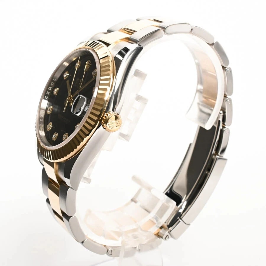 ROLEX DATEJUST BLACK WATCH - 2