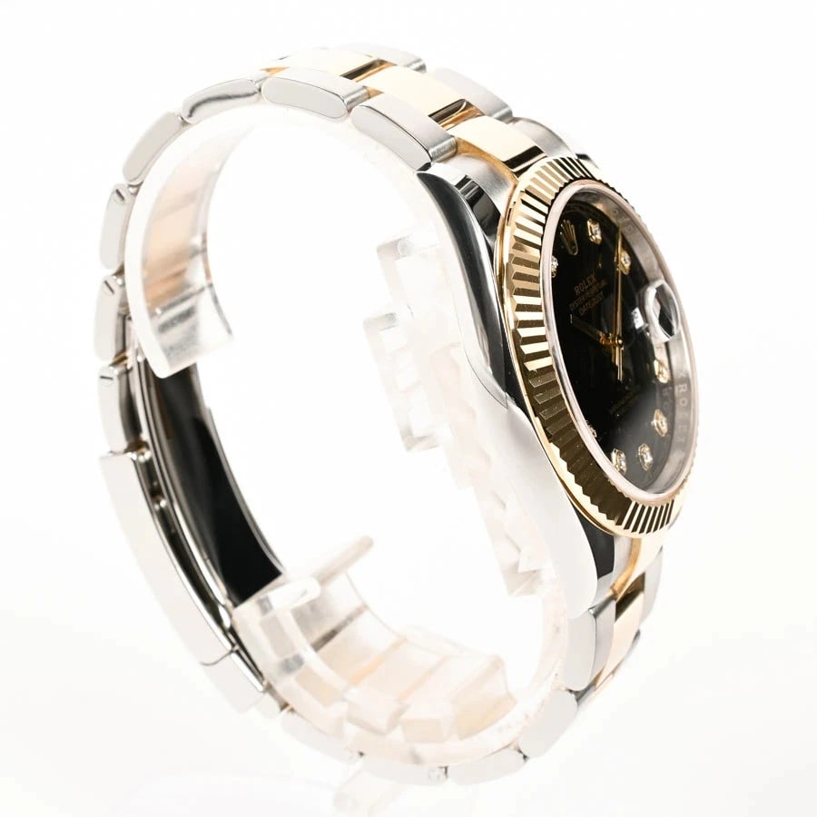 ROLEX DATEJUST BLACK WATCH - 3