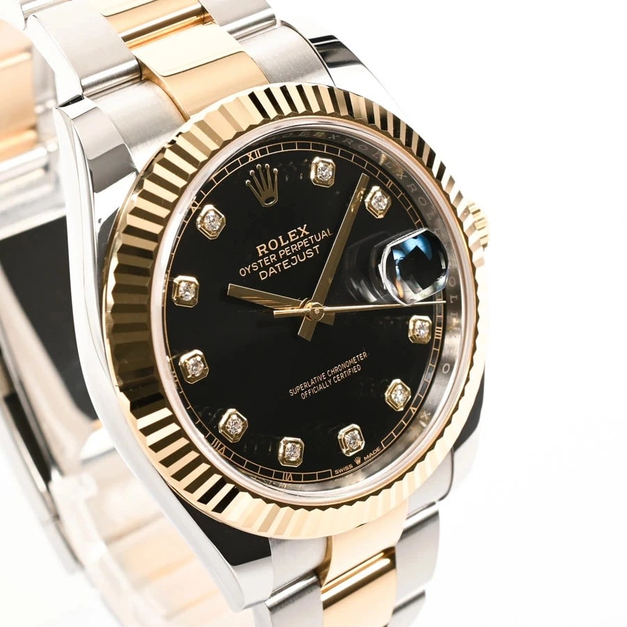 ROLEX DATEJUST BLACK WATCH - 4