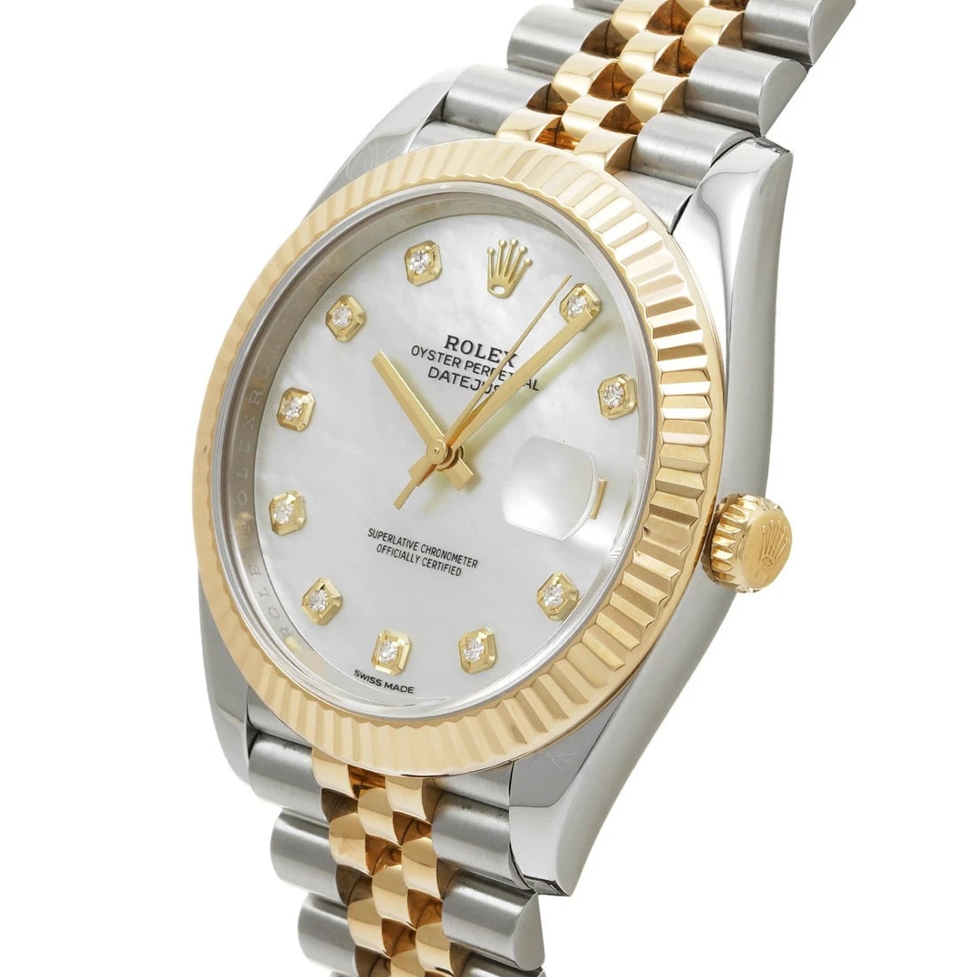 ROLEX DATEJUST WHITE WATCH - 2