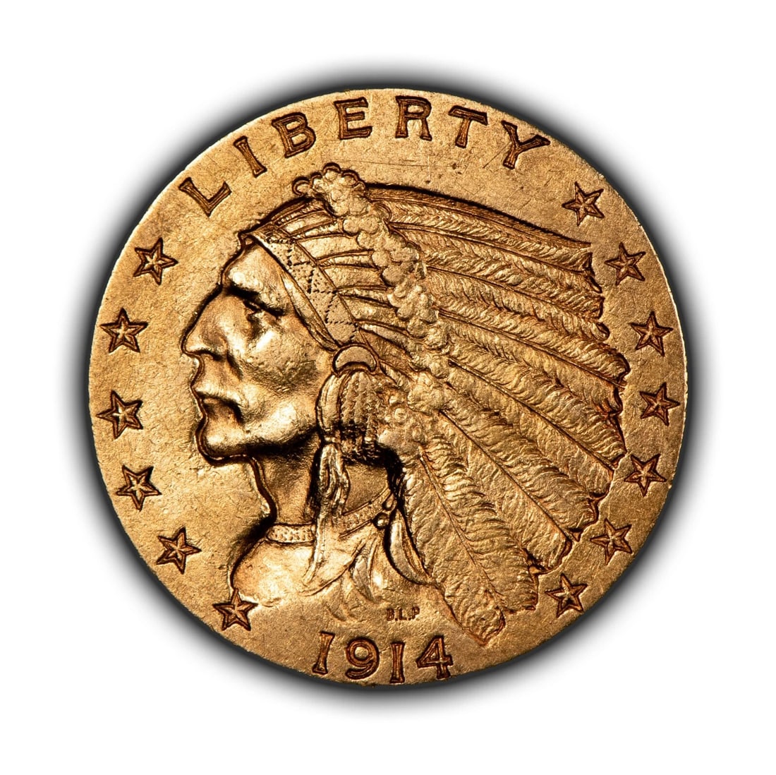 1914 G$2.50 INDIAN HEAD GOLD QUARTER EAGLE (1 of 4)