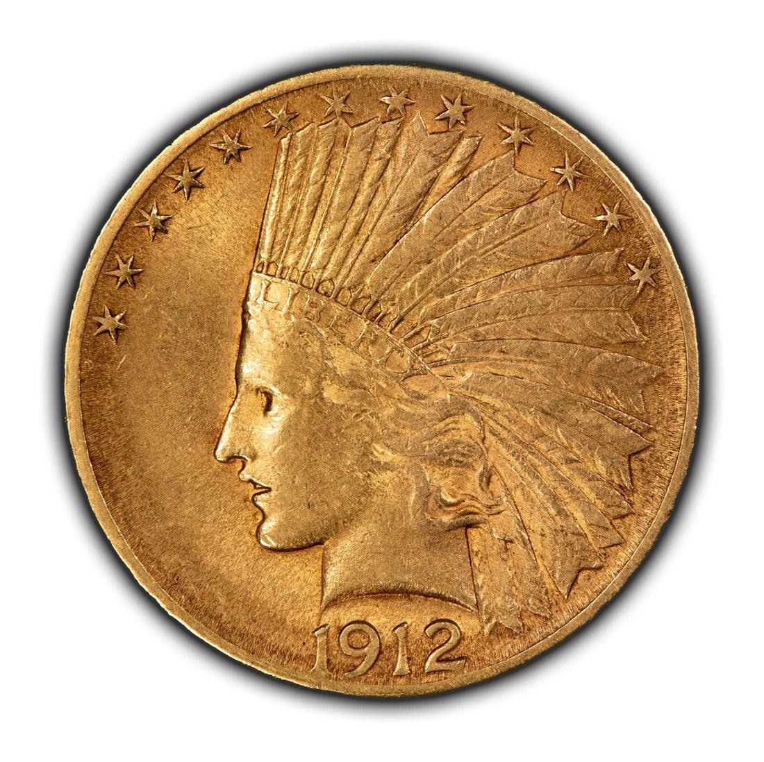 1912 G$10 INDIAN HEAD GOLD EAGLE - 2