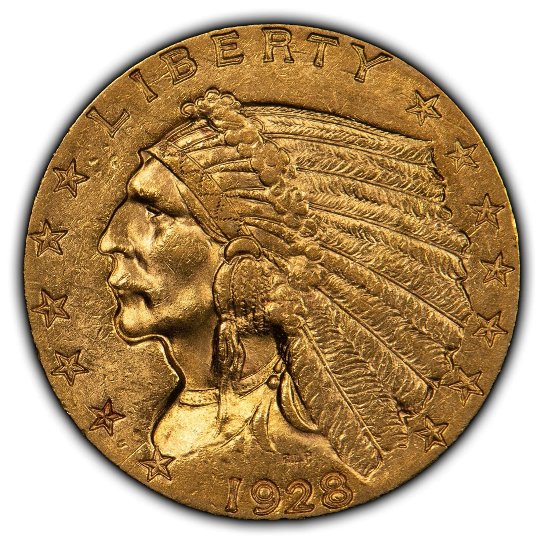 1928 G$2.50 INDIAN HEAD GOLD QUARTER EAGLE (1 of 2)
