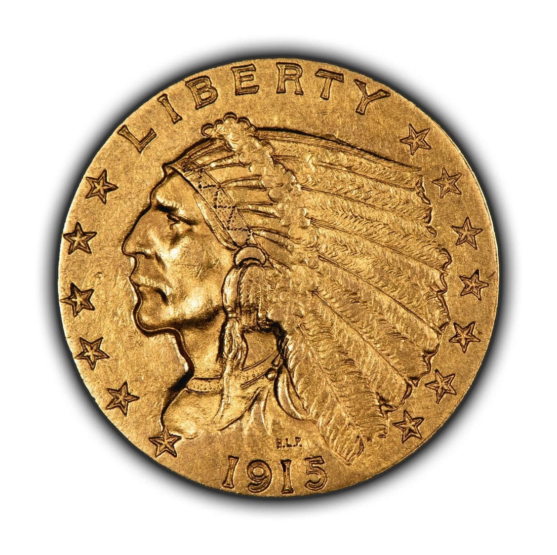 1915 G$2.50 INDIAN HEAD GOLD QUARTER EAGLE (1 of 2)