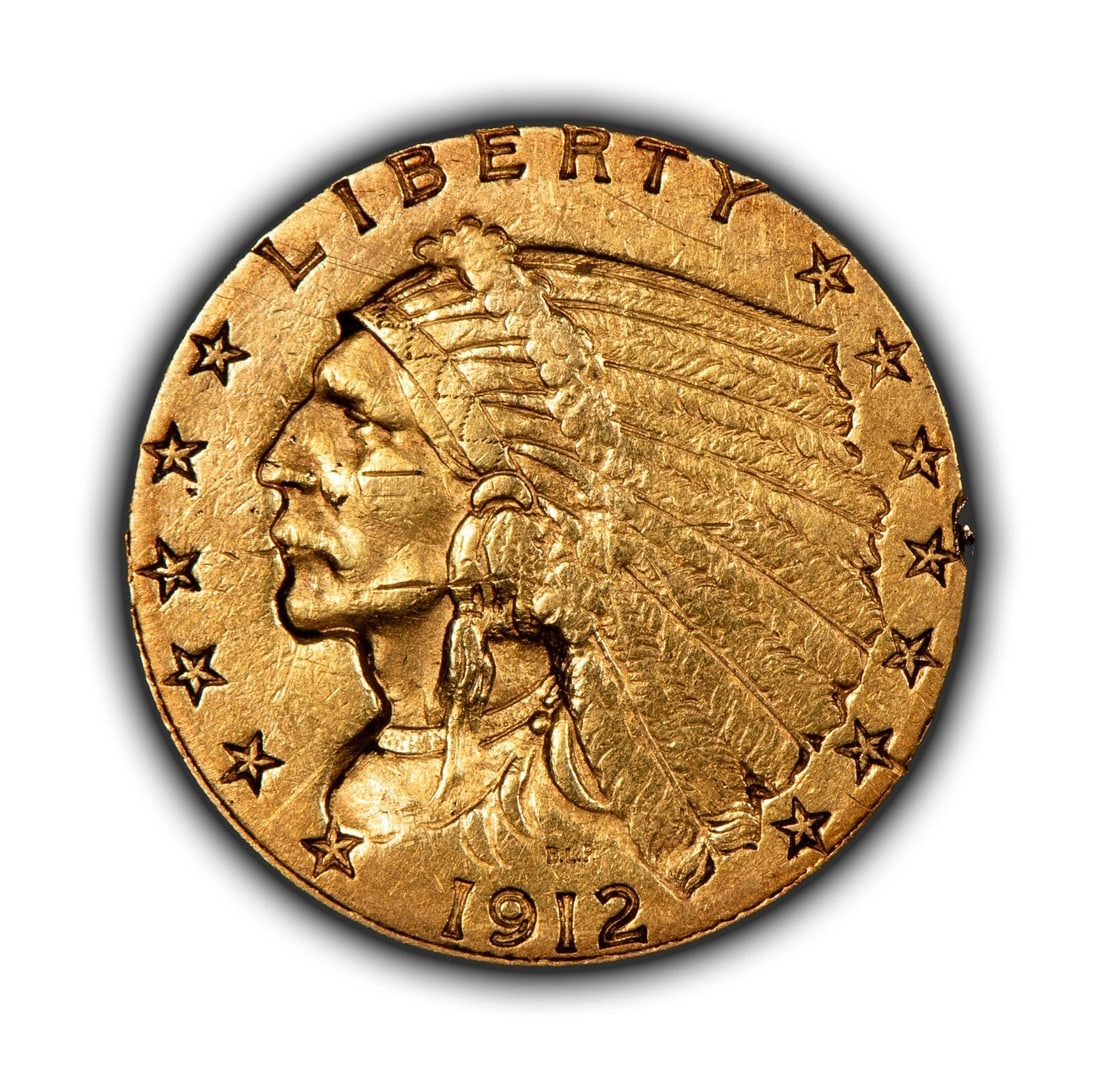 1912 G$2.50 INDIAN HEAD GOLD QUARTER EAGLE (1 of 2)
