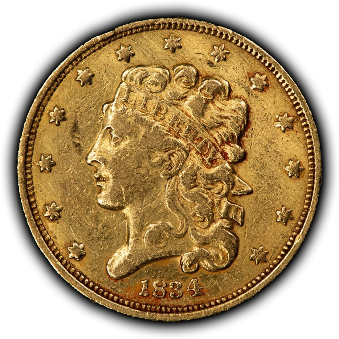 1834 G$5 CLASSIC HEAD GOLD HALF EAGLE (1 of 2)