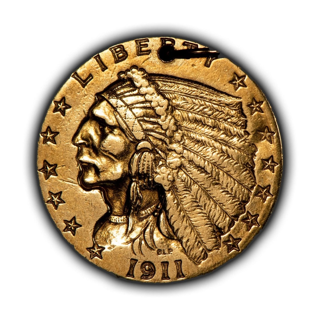 1911 G$2.50 INDIAN HEAD GOLD QUARTER EAGLE: 1911 G$2.50 Indian Head Gold Quarter Eagle Brand/Mint: U.S. Mint Year: 1911 Fineness: 0.9 Composition: Gold Coin: US Pre-1933 Gold Bullion Denomination: $2.50 Country of Origin: United