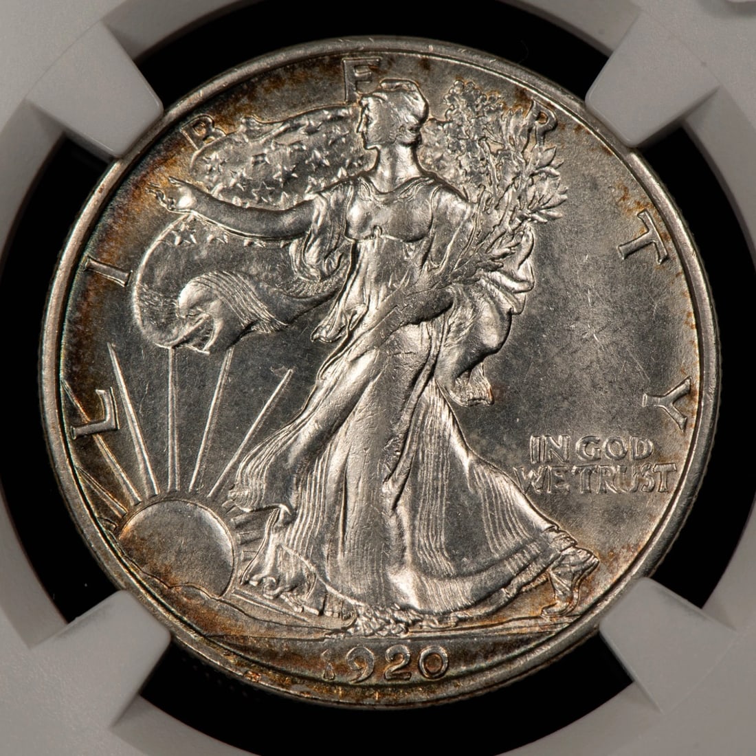 1920-S 50C WALKING LIBERTY SILVER HALF DOLLAR: 1920-S 50c Walking Liberty Silver Half Dollar Brand/Mint: None Year: 1920 Fineness: 0.9 Composition: Silver Coin: Liberty Walking Denomination: 50C Country of Origin: United States 