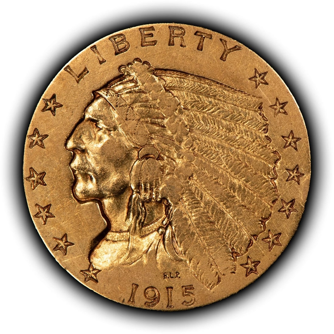 1915 G$2.50 INDIAN HEAD GOLD QUARTER EAGLE (1 of 2)