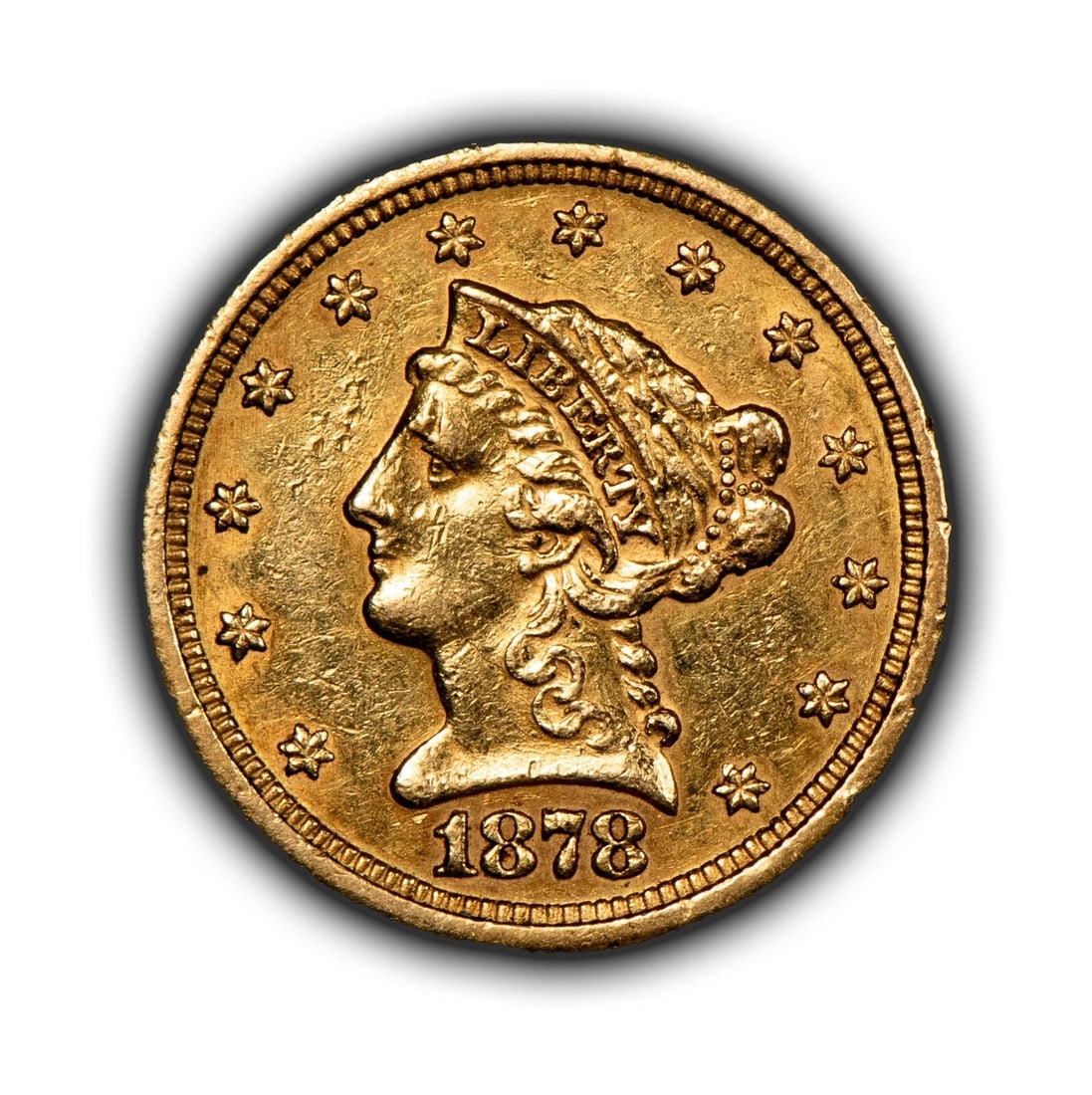 1878-S G$2.50 LIBERTY HEAD GOLD QUARTER EAGLE (1 of 4)