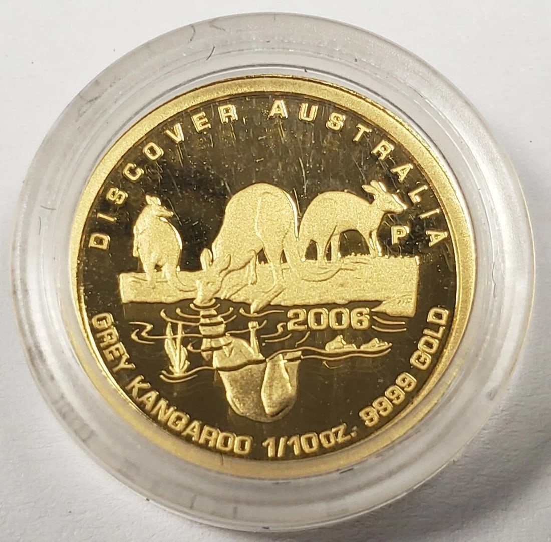 2006 $15 AUSTRALIA 1/10 OZ .9999 GOLD COIN (1 of 2)