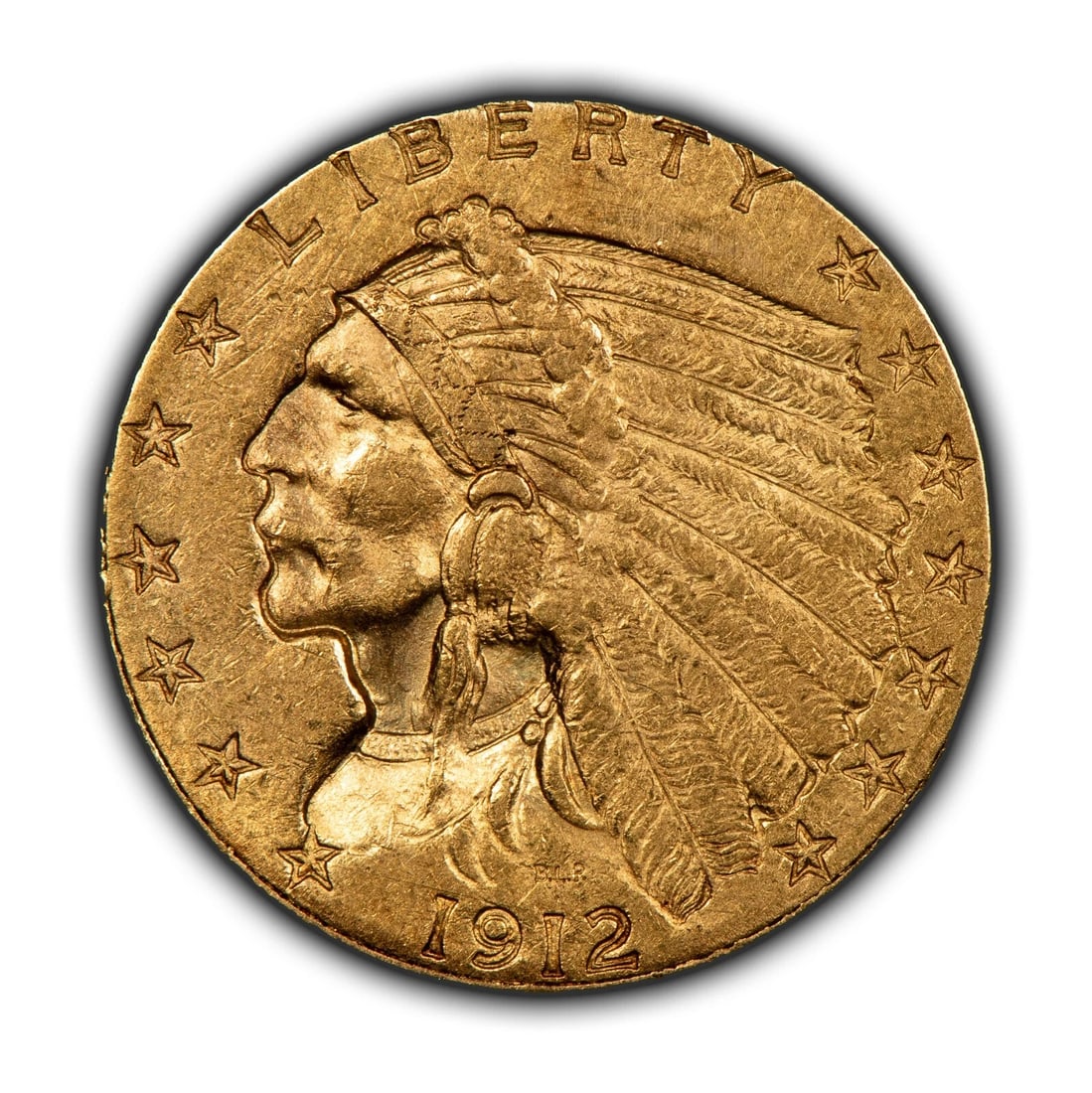 1912 G$2.50 INDIAN HEAD GOLD QUARTER EAGLE (1 of 4)