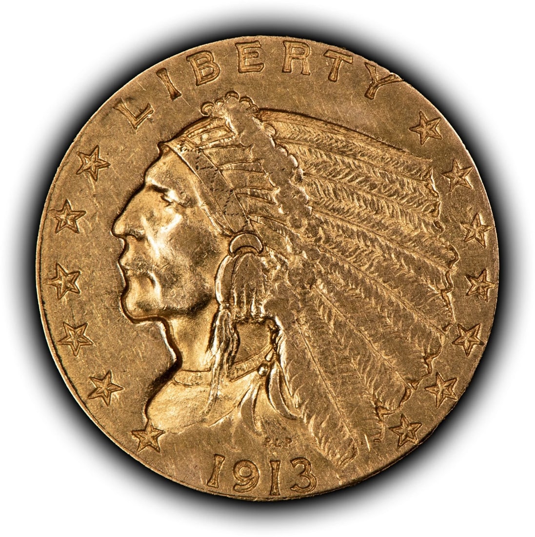 1913 G$2.50 INDIAN HEAD GOLD QUARTER EAGLE (1 of 2)