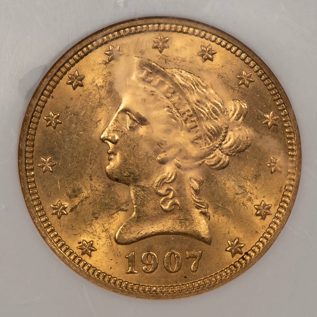 1907 G$10 LIBERTY HEAD GOLD EAGLE (1 of 2)