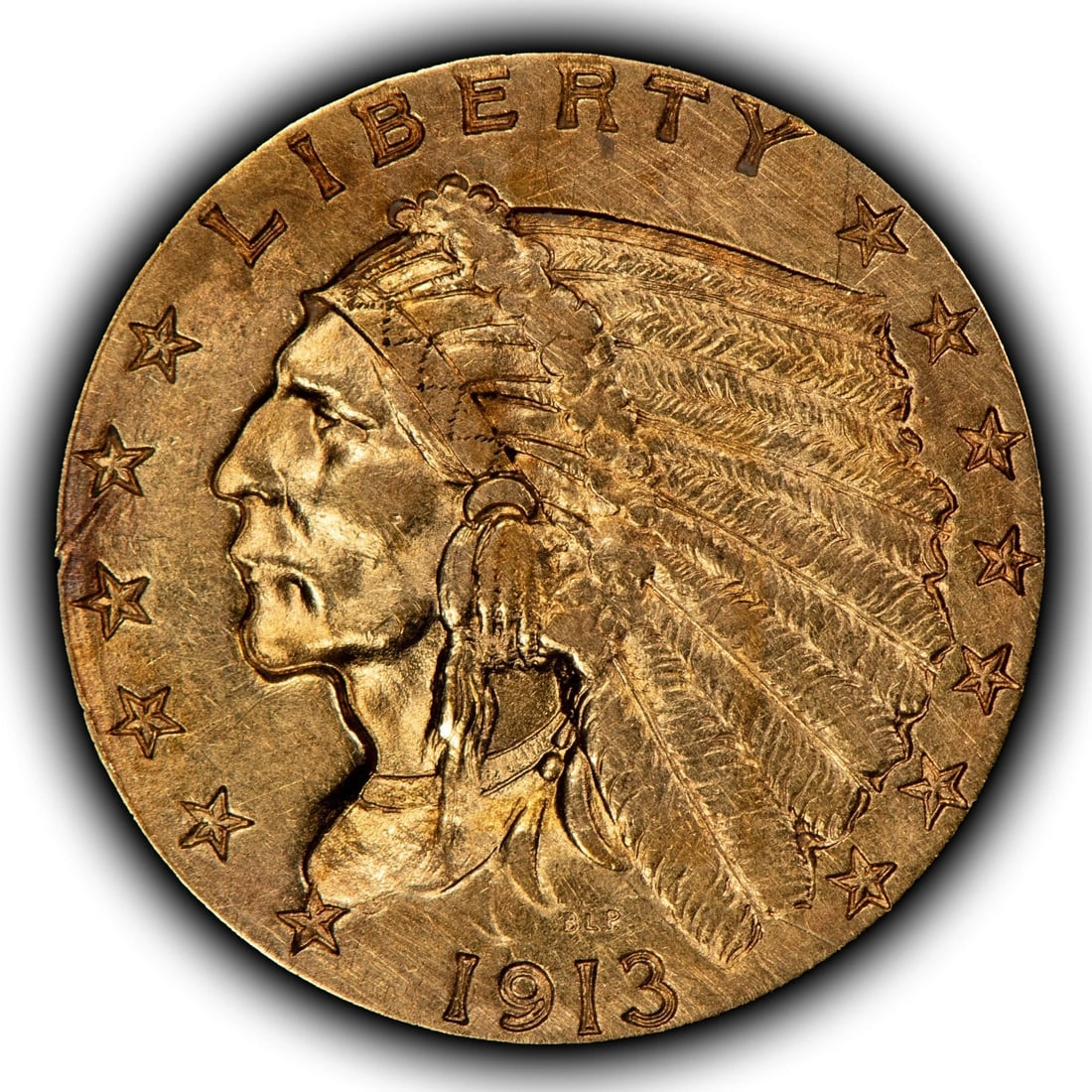 1913 G$2.50 INDIAN HEAD GOLD QUARTER EAGLE (1 of 2)