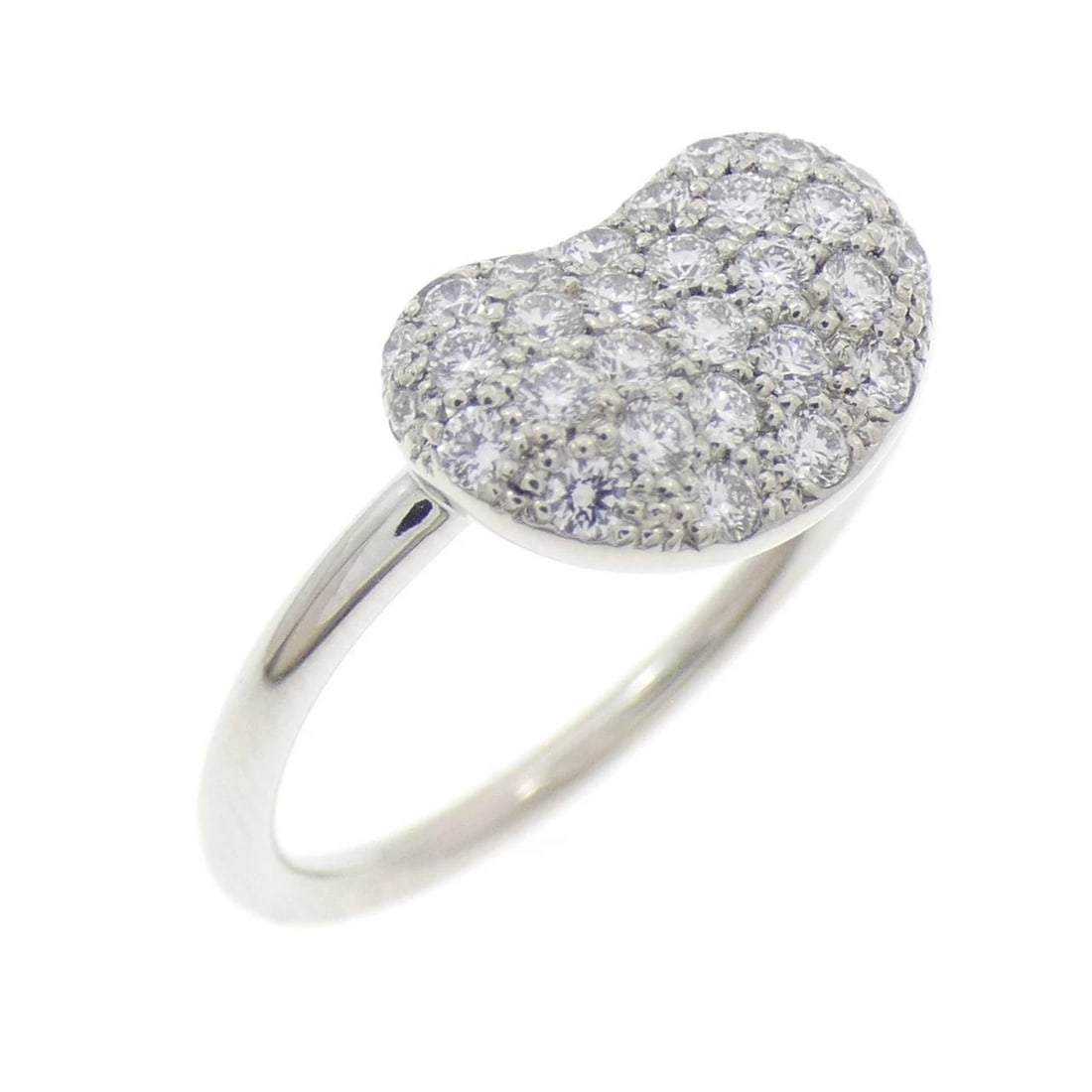 TIFFANY BEAN RING: Tiffany Bean Ring Brand: Tiffany Type: Ring Material: Platinum 950, Main Stone/Creation Natural Color: White Size: 6.5 (US size) Accessories: None Accessories Notice: When purchasing