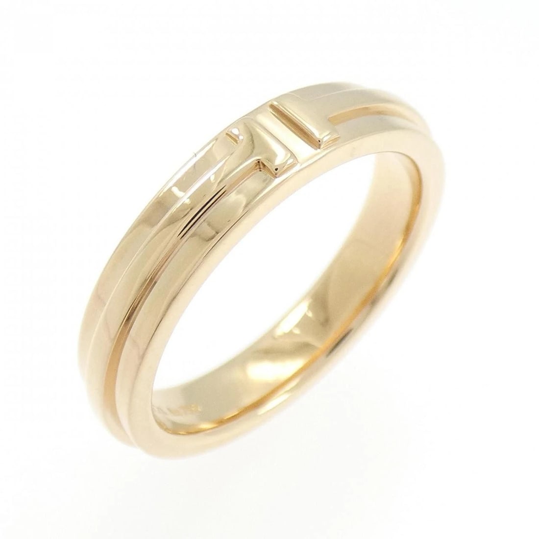 TIFFANY & CO. T TWO NARROW RING: TIFFANY & Co. T Two Narrow Ring Brand: TIFFANY&Co. Type: Ring Material: 750 Pink Gold, Color: Pink Gold Size: US 10.5 Accessories: None Accessories Notice: When purchasing pre-owned goods,