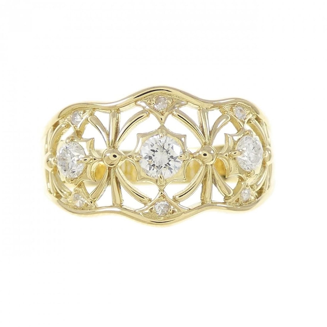 K18YG DIAMOND RING - 2