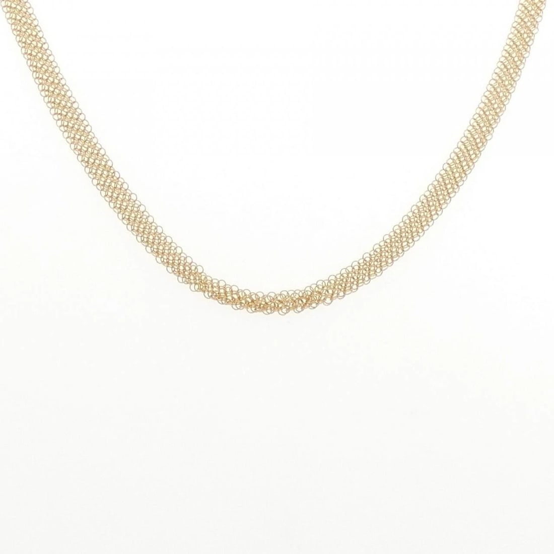TIFFANY MESH NECKLACE: Tiffany Mesh Necklace Brand: Tiffany Type: Necklace Material: 18K Yellow Gold, Color: yellow gold Size: 66cmActualSize Max W: 6.2mm Accessories: None Accessories Notice: When purchasing