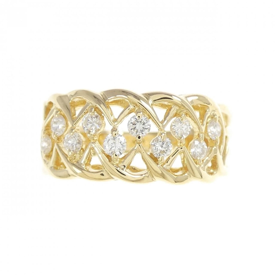 K18YG DIAMOND RING - 2
