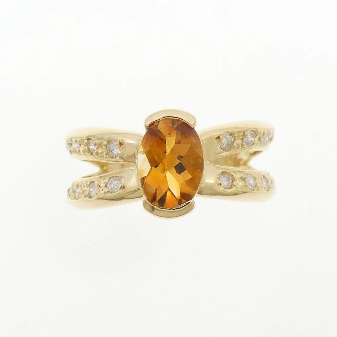K18YG CITRINE RING - 2