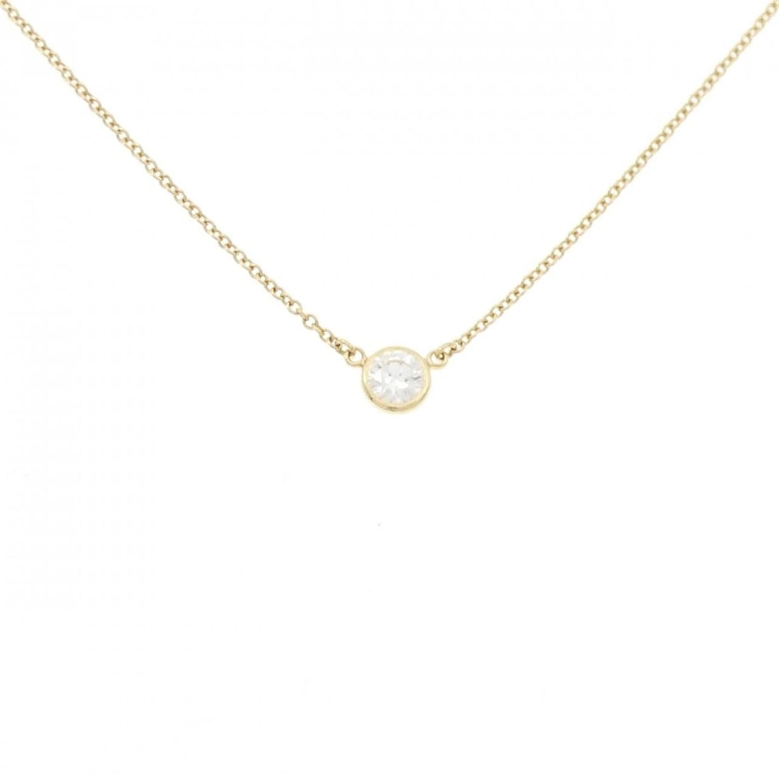 TIFFANY & CO. BY THE YARD NECKLACE: Tiffany & Co. By the Yard Necklace Brand: Tiffany Type: Necklace Material: 750 Yellow Gold, Main Stone/Creation Natural Color: Yellow Gold Size: ActualSize Diameter: 4.8mm Chain Max. W: 1.0mm 
