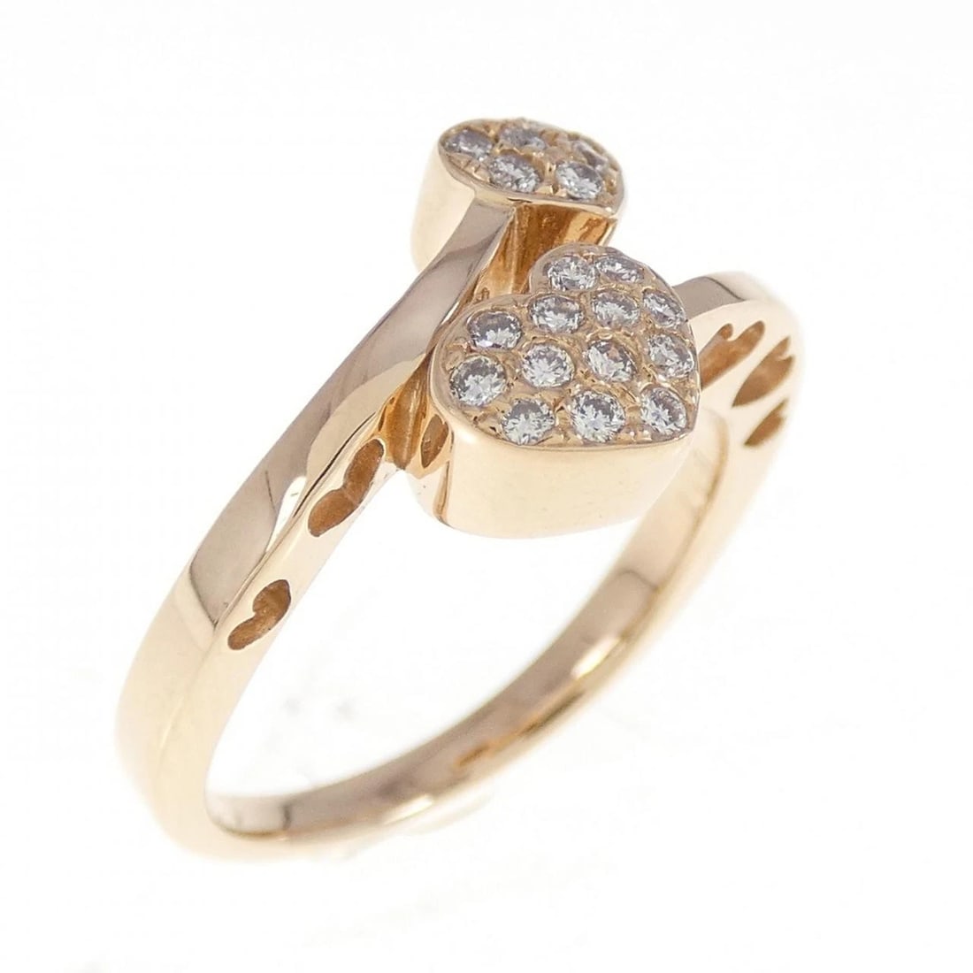 K18PG HEART DIAMOND RING: K18PG Heart Diamond Ring Brand: Unbranded Type: Ring Material: K18 Pink Gold, Main Stone/Creation Natural Color: pink Size: 6 US Accessories: None Accessories Notice: When purchasing