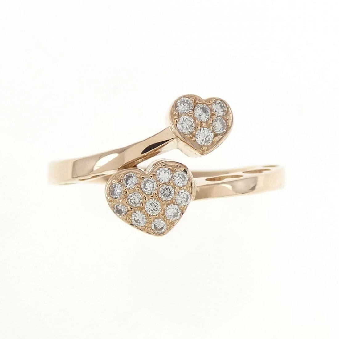 K18PG HEART DIAMOND RING - 2