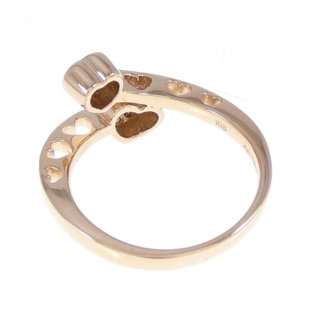 K18PG HEART DIAMOND RING - 3