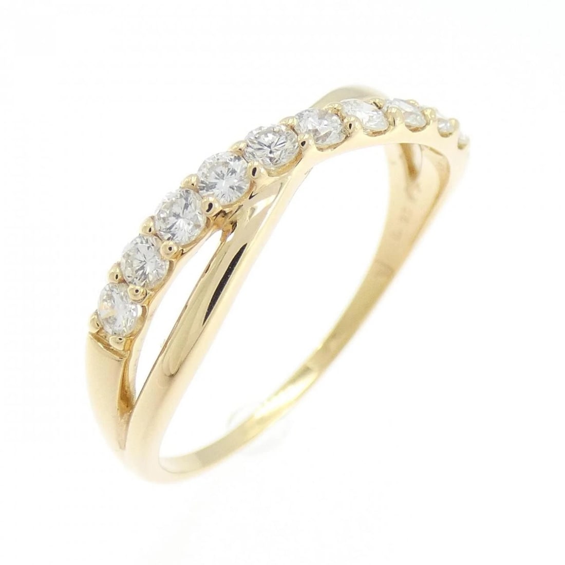K18YG DIAMOND RING: K18YG Diamond Ring Brand: Unbranded Type: Ring Material: K18 Yellow Gold, Main Stone/Creation natural Color: Yellow Gold Size: 6.5-7 US Accessories: None Accessories Notice: When purchasin