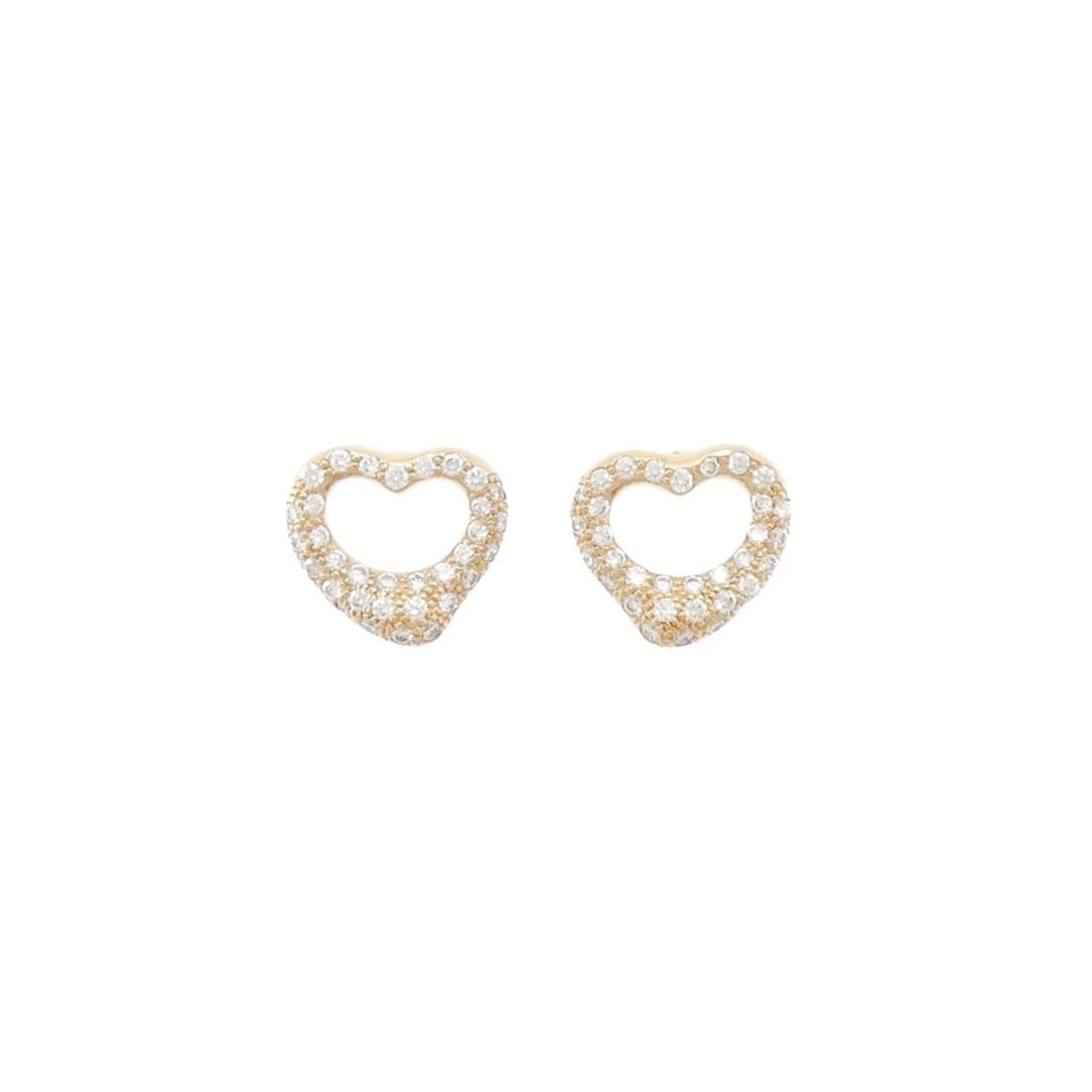 TIFFANY OPEN HEART EARRINGS: Tiffany Open Heart Earrings Brand: Tiffany Type: Earrings Material: 750 Pink Gold, Main Stone/Creation Natural Color: Pink Gold Size: ActualSize HxW: 10.0mmx11.0mm Accessories: None