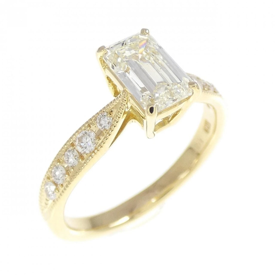 K18YG DIAMOND RING: K18YG Diamond Ring Brand: Unbranded Type: Ring Material: K18 Yellow Gold, Main Stone/Creation Natural Color: Yellow Gold Size: 6.5 ( US size) Accessories: None Accessories Notice: When