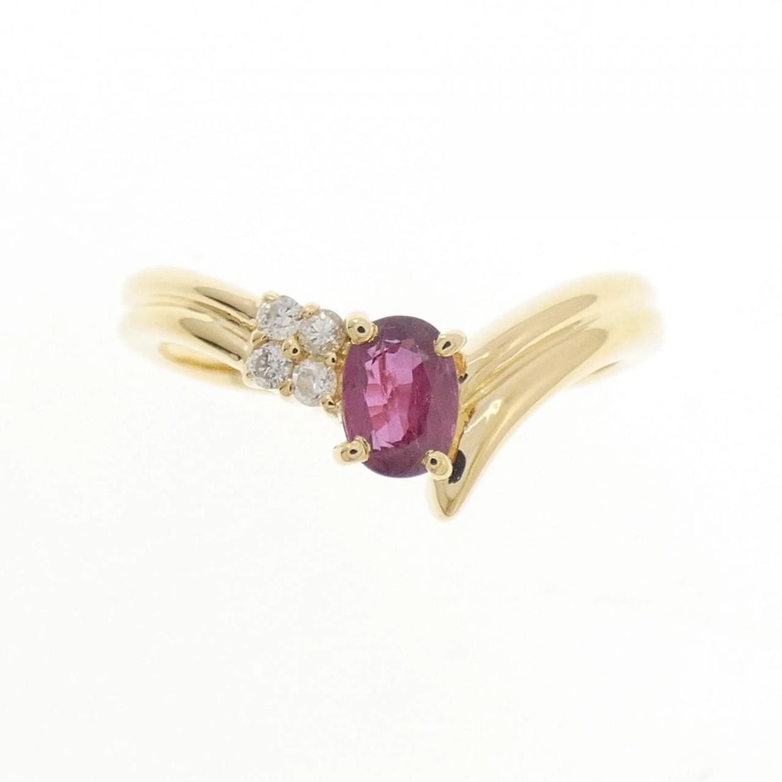 K18YG RUBY RING - 2