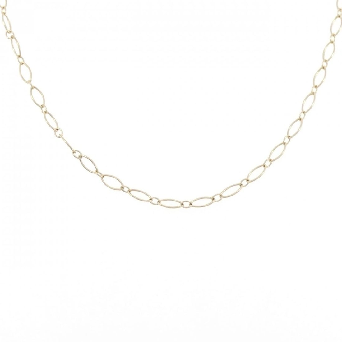 TIFFANY OVAL LINK CHAIN NECKLACE: Tiffany Oval Link Chain Necklace Brand: Tiffany Type: Necklace Material: 750 Yellow Gold, Color: yellow gold Size: 46cmActualSize Chain Max. W: 2.6mm Accessories: None Accessories Notice: