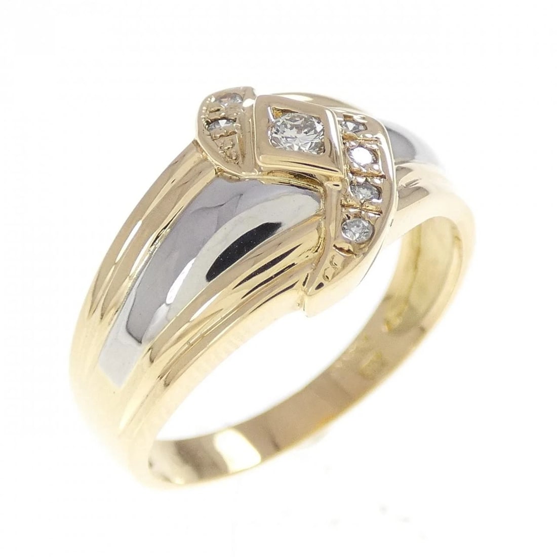 K18YG PT900 DIAMOND RING: K18YG PT900 Diamond Ring Brand: Unbranded Type: Ring Material: K18 Yellow Gold Platinum 900 Platinum, Main Stone/Creation natural Color: Yellow Gold Size: 6.5 US Accessories: None Accessories