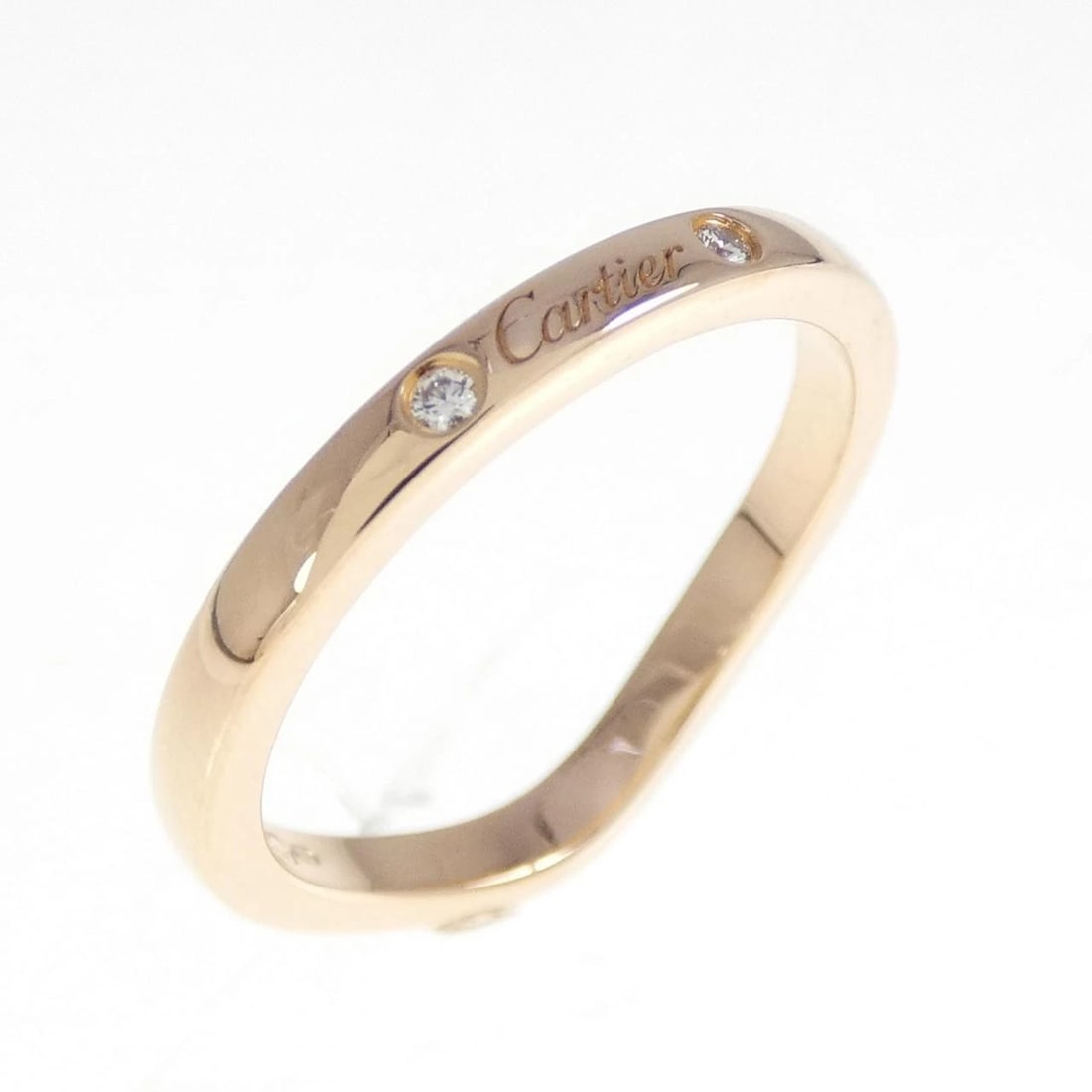 CARTIER BALLERINA 3P RING: Cartier Ballerina 3P Ring Brand: Cartier Type: Ring Material: 750 Pink Gold, Main Stone/Creation Natural Color: Pink Gold Size: 4.5-5 (US size) Accessories: None Accessories Notice: When p