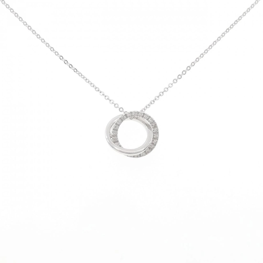 VENDOME DIAMOND NECKLACE: VENDOME Diamond Necklace Brand: VENDOME Type: Necklace Material: K18 White Gold, Main Stone/Creation Natural Color: White Gold Size: ActualSize Pendant top H x W: 10.8mmx12.6mm Chain Max. W: