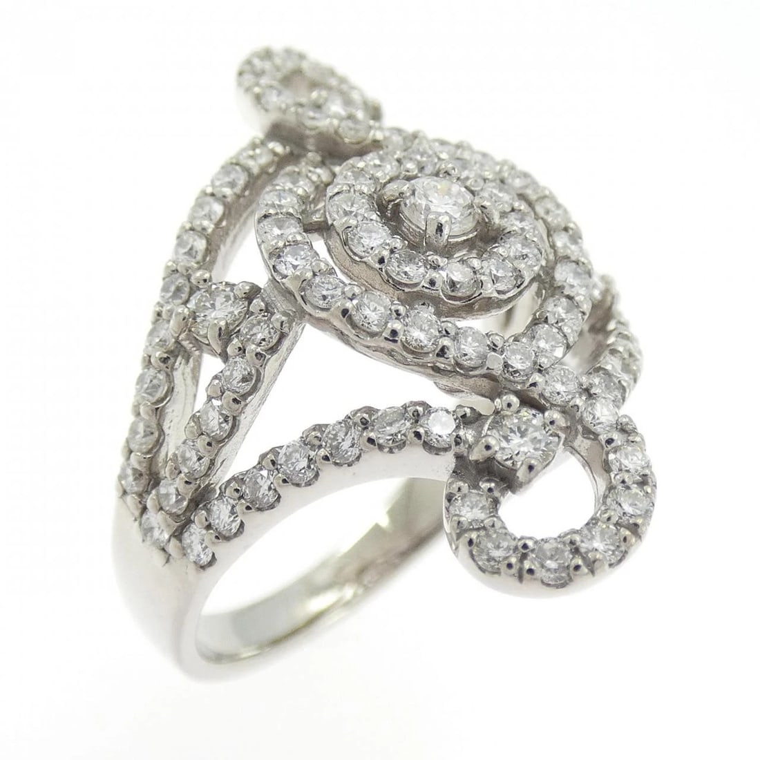 K18WG DIAMOND RING: K18WG Diamond Ring Brand: Unbranded Type: Ring Material: K18 White Gold, Main Stone/Creation Natural Color: WG Size: 6 US Accessories: None Accessories Notice: When purchasing pre-owned