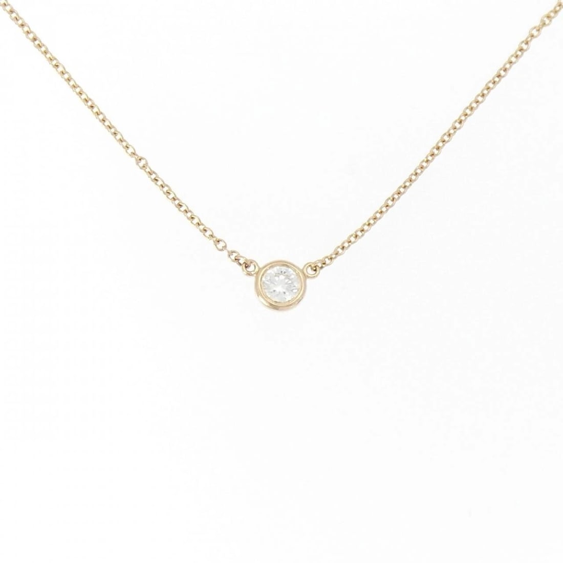 TIFFANY & CO. BY THE YARD NECKLACE: Tiffany & Co. By the Yard Necklace Brand: Tiffany Type: Necklace Material: 750 Pink Gold, Main Stone/Creation Natural Color: Pink Gold Size: 41cmActualSize Diameter: 4.9mm Chain Max. W: 1.1mm 
