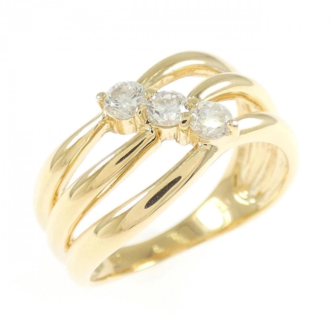 K18YG DIAMOND RING: K18YG Diamond Ring Brand: Unbranded Type: Ring Material: K18 Yellow Gold, Main Stone/Creation Natural Color: Yellow Gold Size: 6.5 ( US size) Accessories: None Accessories Notice: When pur