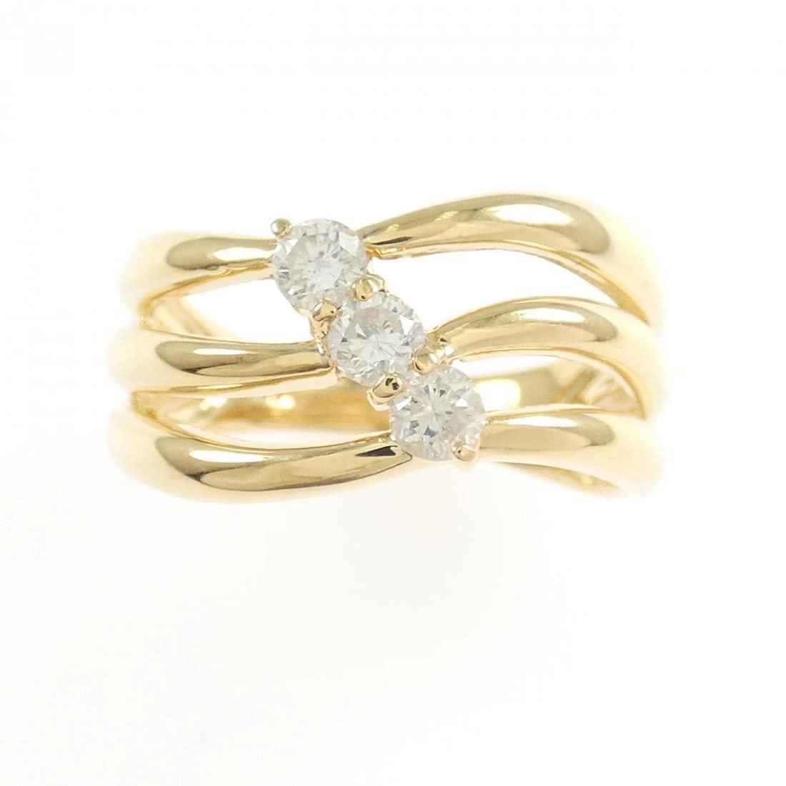 K18YG DIAMOND RING - 2