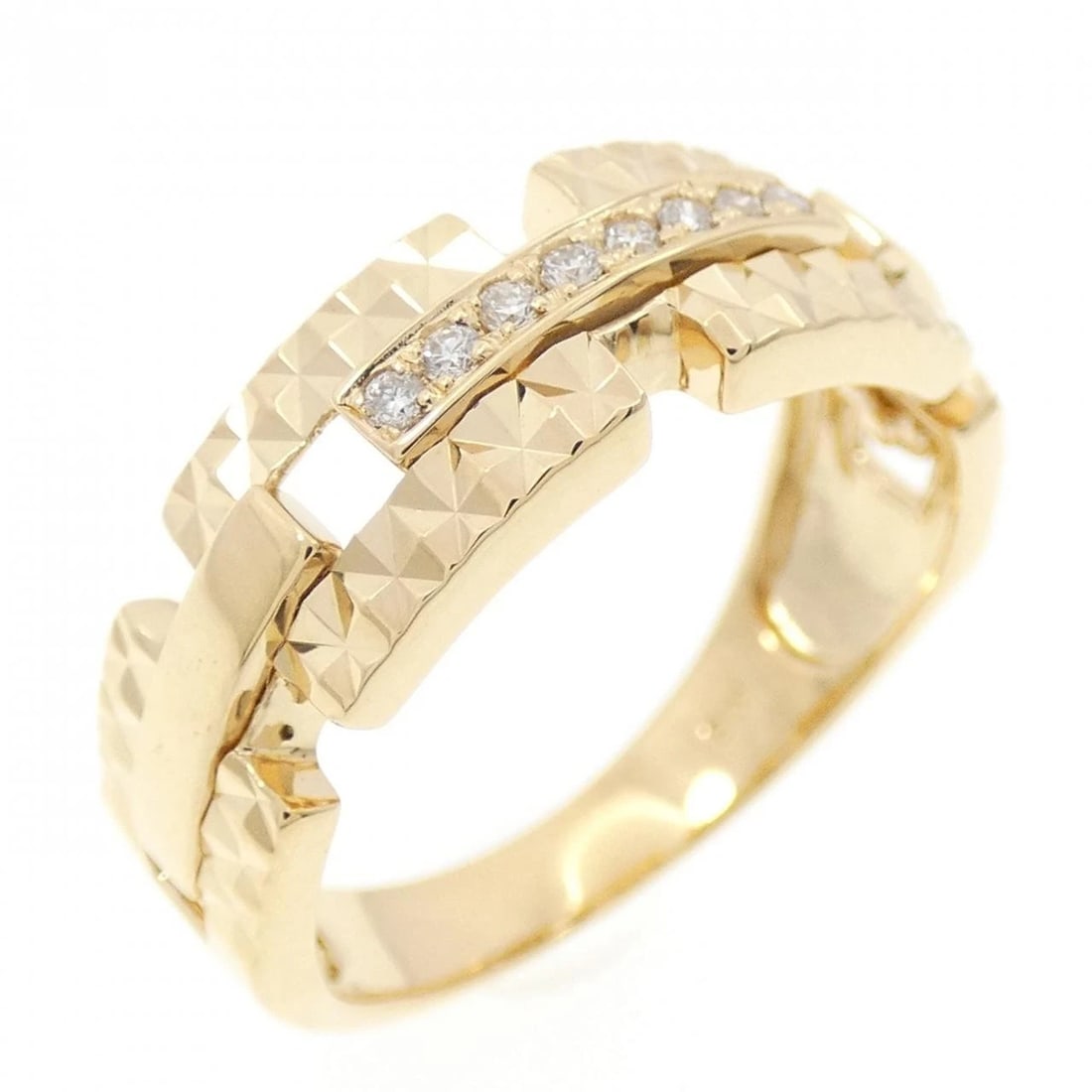 K18YG DIAMOND RING: K18YG Diamond Ring Brand: Unbranded Type: Ring Material: K18 Yellow Gold, Main Stone/Creation natural Color: Yellow Gold Size: 6.5 US Accessories: None Accessories Notice: When purchasing