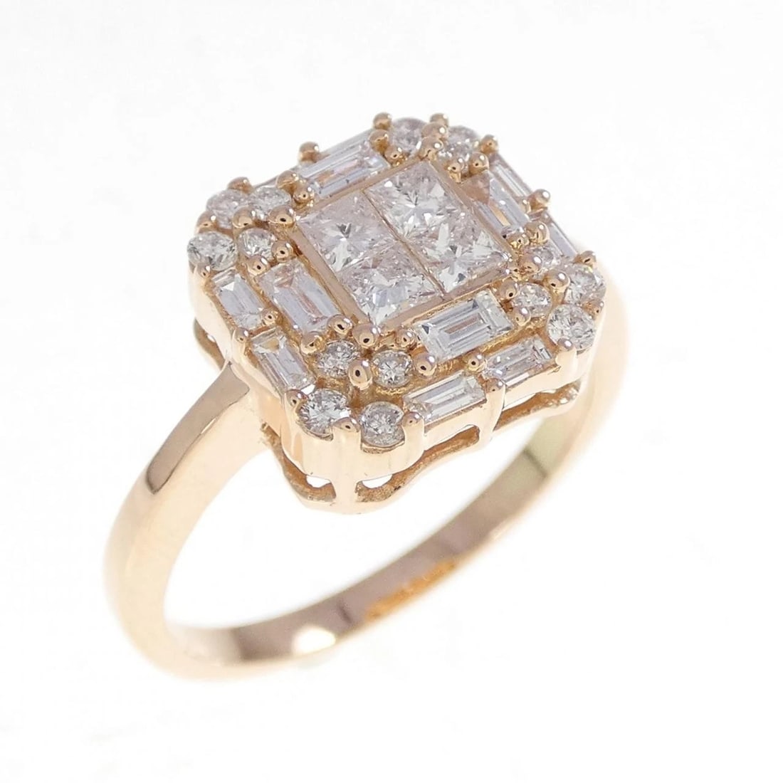 K18PG DIAMOND RING: K18PG Diamond Ring Brand: Unbranded Type: Ring Material: K18 Pink Gold, Main Stone/Creation Natural Color: Pink Gold Size: 6.5 ( US size) Accessories: None Accessories Notice: When purchas