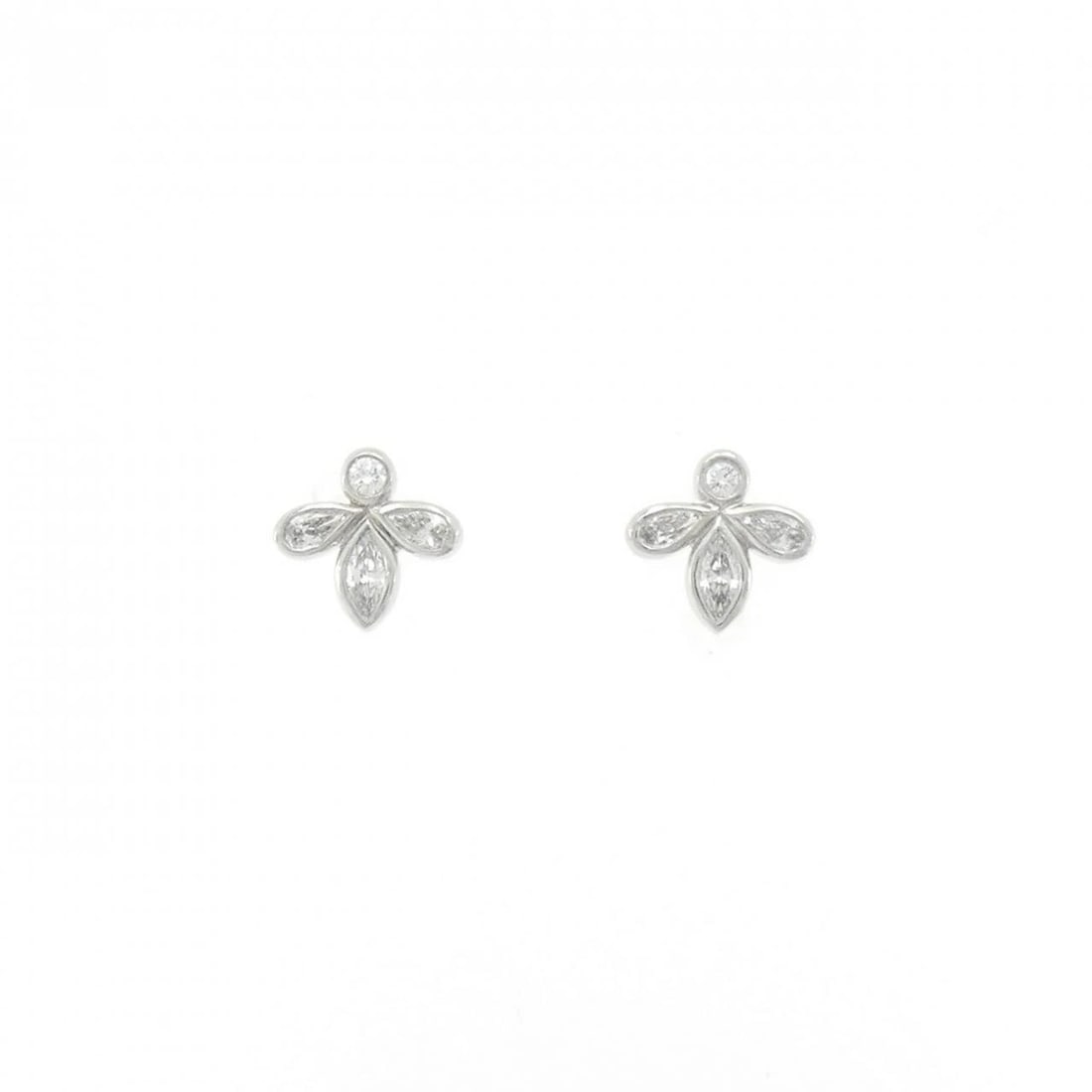 TIFFANY FLEUR SQUIRREL MINI EARRINGS: Tiffany Fleur Squirrel mini Earrings Brand: Tiffany Type: Earrings Material: Platinum 950, Main Stone/Creation Natural Color: White Size: ActualSize HxW: 7.5mmx7.7mm Accessories: None