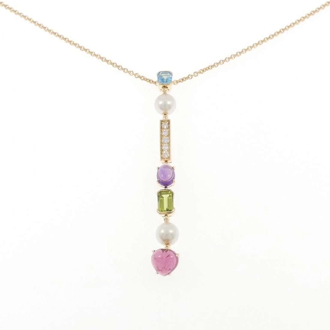 BVLGARI ALLEGRA NECKLACE: Bvlgari Allegra Necklace Brand: BVLGARI Type: Necklace Material: 750 Yellow Gold, Main Stone/Creation Akoya Pearl Color: Gold Size: Actual Size Pendant length approx. x width approx.: