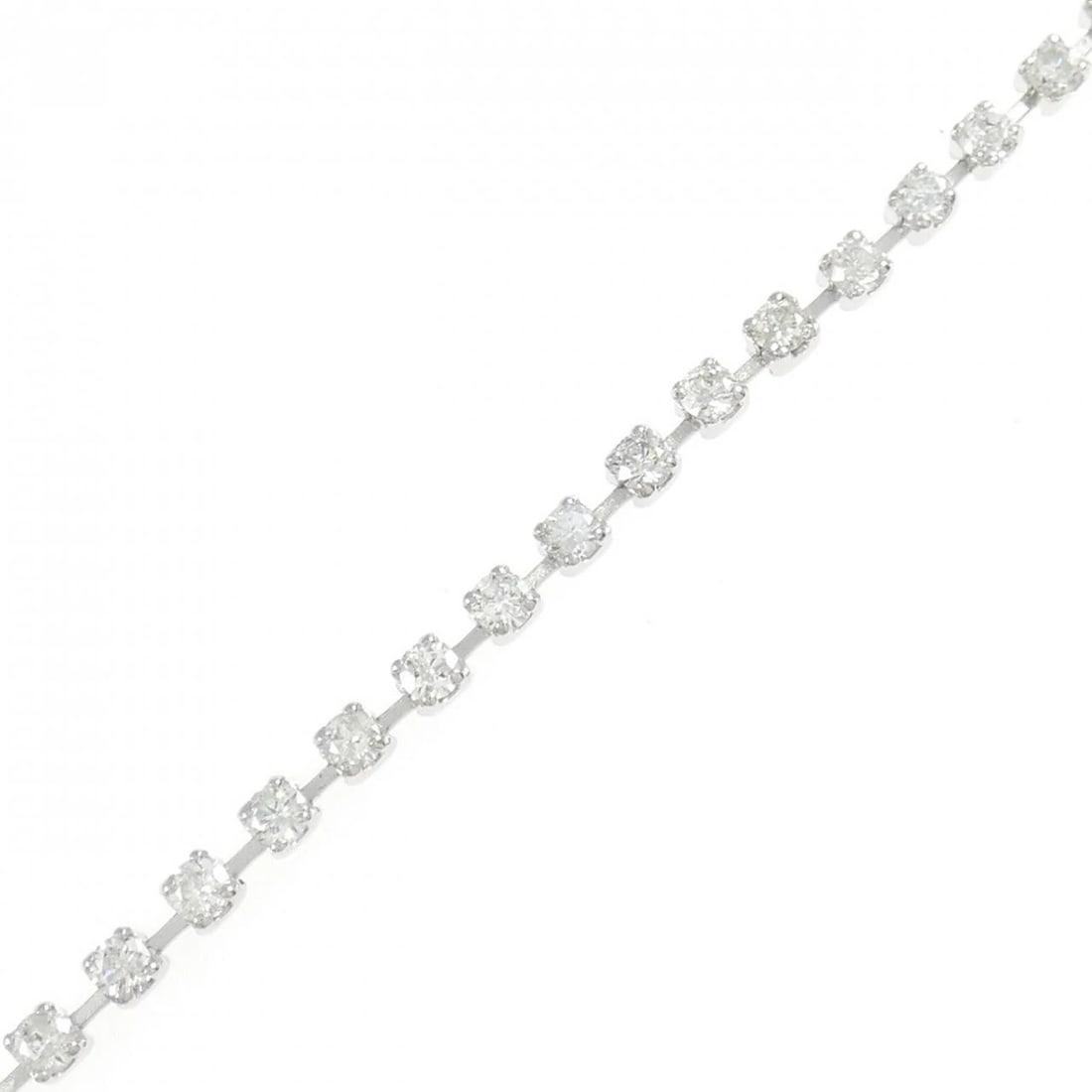 PT850 DIAMOND BRACELET: PT850 Diamond Bracelet Brand: Unbranded Type: Bracelet Material: Platinum 850, Main Stone/Creation Natural Color: None Size: 19cmActualSize Max W: 2.1mm Accessories: None Accessories Notice: