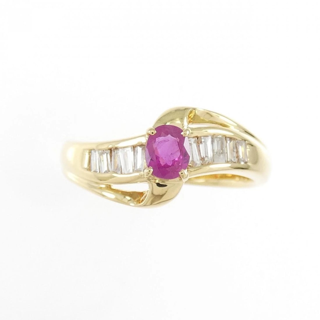 K18YG RUBY RING - 2