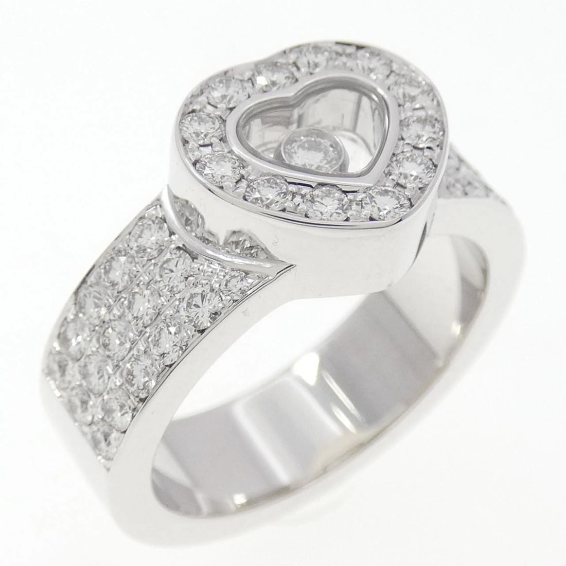 CHOPARD DIAMOND RING: Chopard Diamond Ring Brand: Chopard Type: Ring Material: 750 White Gold, Main Stone/Creation Natural Color: White Size: 5.5 -6 (US size) Accessories: None Accessories Notice: When purchasing