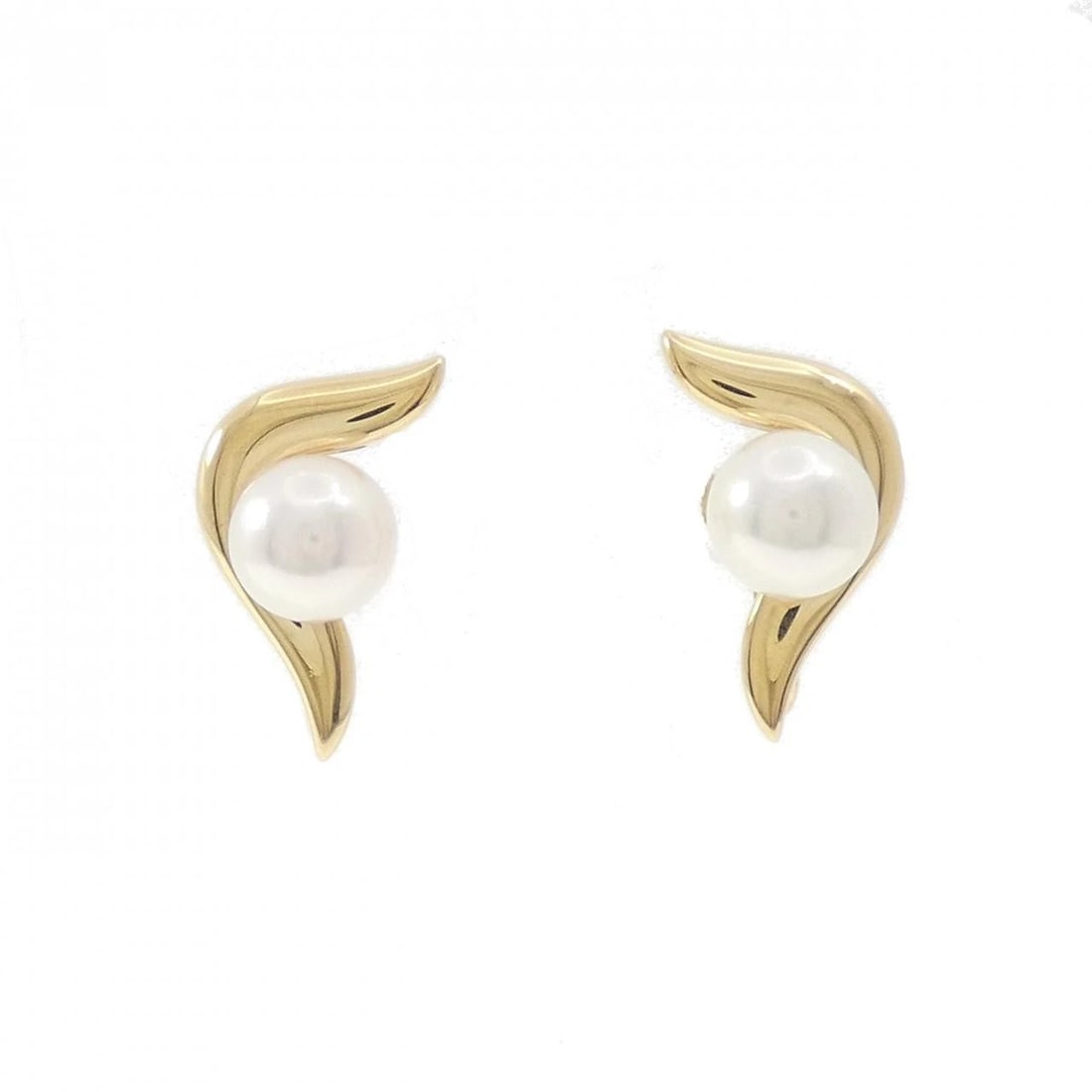 MIKIMOTO AKOYA PEARL EARRINGS: MIKIMOTO Akoya Pearl Earrings Brand: MIKIMOTO Type: Earrings Material: K18 Yellow Gold, Main Stone/Creation Akoya Pearl Color: Yellow Gold Size: ActualSize HxW: 18.4mmx11.9mm Accessories: